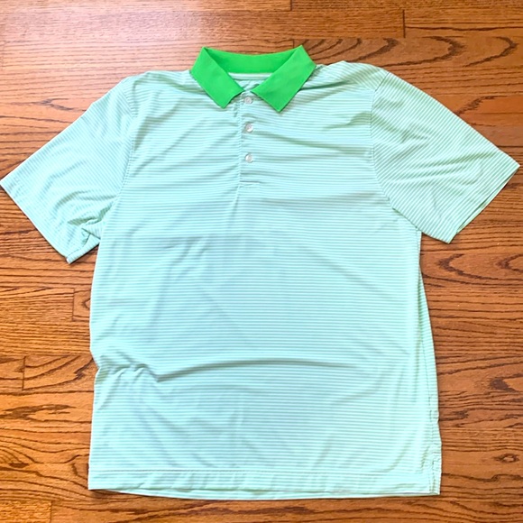 Cutter & Buck Other - Men’s Large Cutter & Buck Golf Shirt - Green/White Stripe